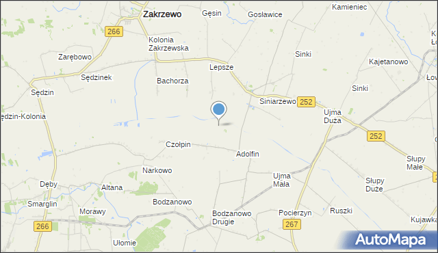 mapa Adolfin Bachorza, Adolfin Bachorza na mapie Targeo